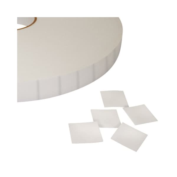 Tape Logic Double-Sided Foam Squares, 1/16", 1/2" x 1/2", White, 1296/Roll